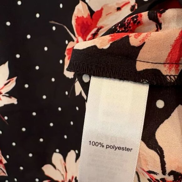Maurices Black Floral Blouse Size Small - Picture 5 of 6